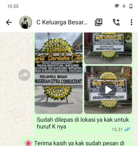 Pengiriman Papan Bunga Duka Kebon Manggis